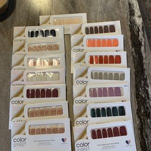 Lot of color street nail strips